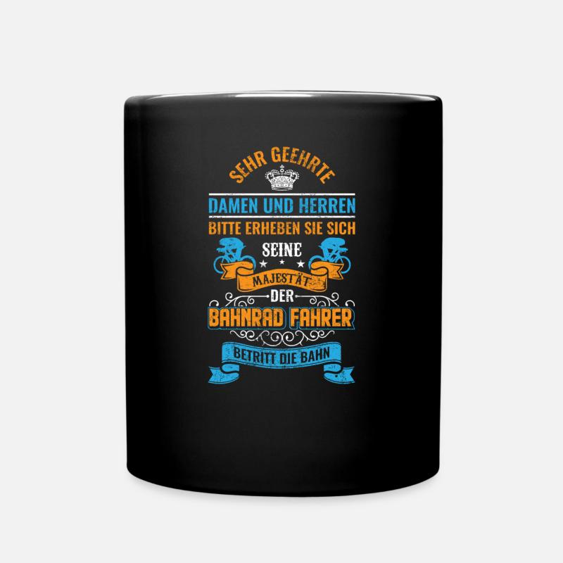 Bahnrad Spruch Bahnradsport Bahnradsportler - Tasse einfarbig - Schwarz
