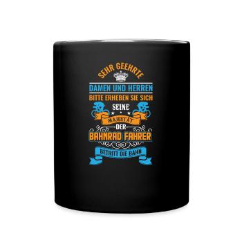 Bahnrad Bahnradfahrer Sprüche Geschenk - Tasse einfarbig - Schwarz - Vorne