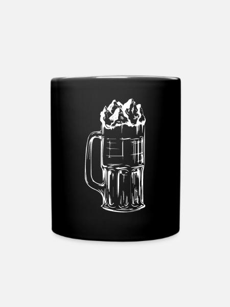 Bier - Berg - - Tasse einfarbig - Schwarz