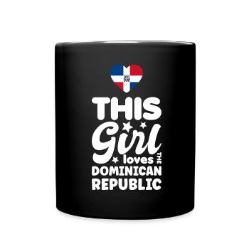Dominican Republic Flag Dom Rep Flag Travel - Full Colour Mug - black - Front