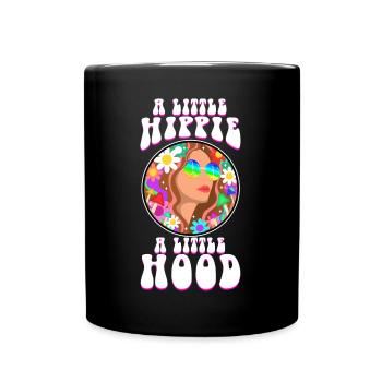 A Little Hippie A Little Hood - Full Colour Mug - black - Front