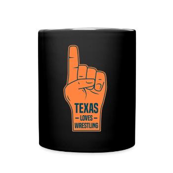 Texas Wrestling Design für stolze texanische Fans - Tasse einfarbig - Schwarz - Vorne