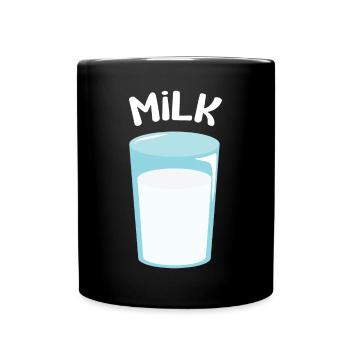Verre de lait - Mug uni - noir - Devant