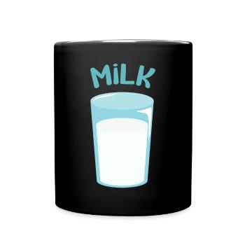 Verre de lait - Mug uni - noir - Devant