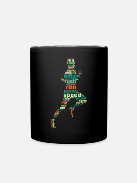 Running Rush run Pace Speed Marathon Runner gifts - Tasse einfarbig - Schwarz