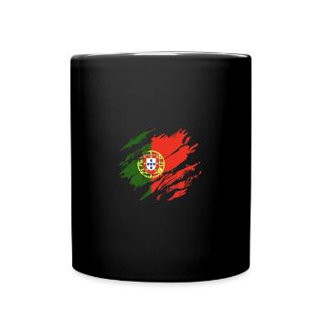 Drapeau du Portugal - Mug uni - noir - Devant