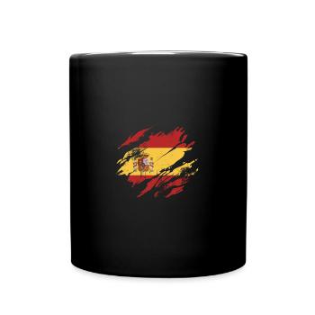 Drapeau de l’Espagne - Mug uni - noir - Devant