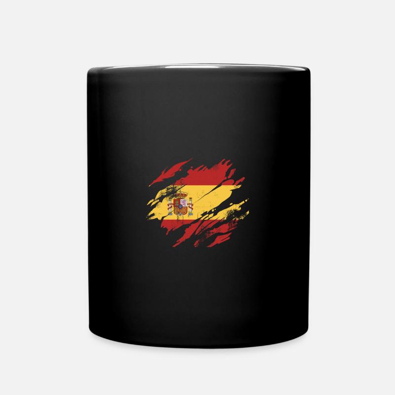 Spanien Flagge - Tasse einfarbig - Schwarz