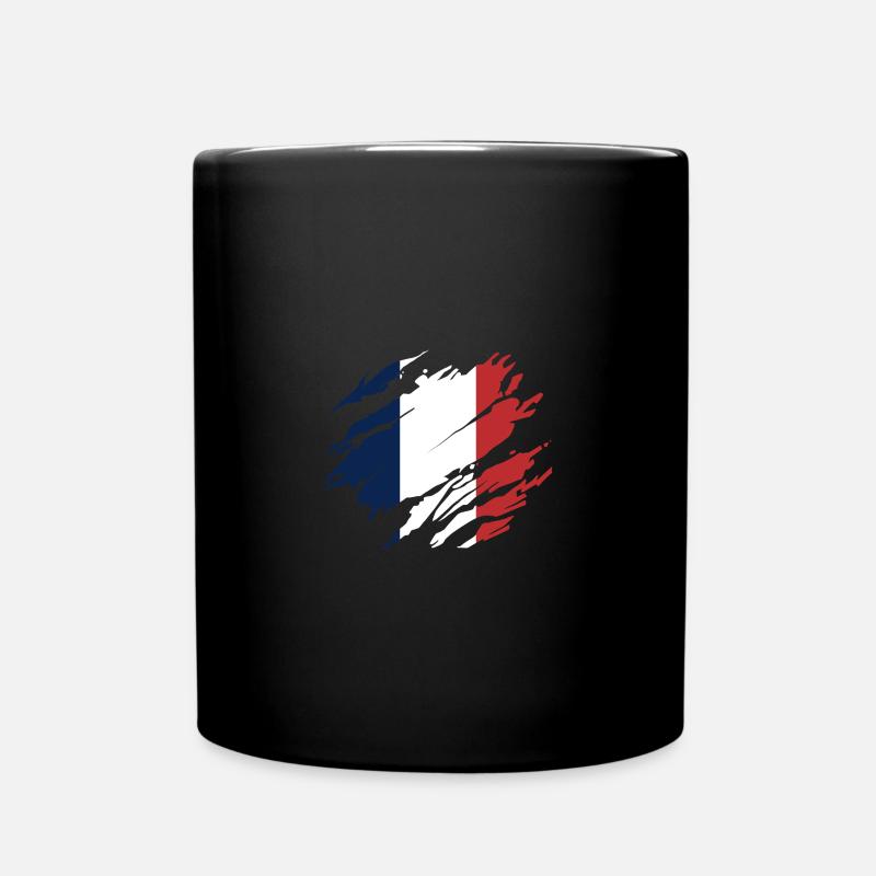 Frankreich Flagge - Tasse einfarbig - Schwarz