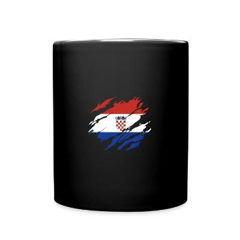 Kroatien Flagge - Tasse einfarbig - Schwarz - Vorne