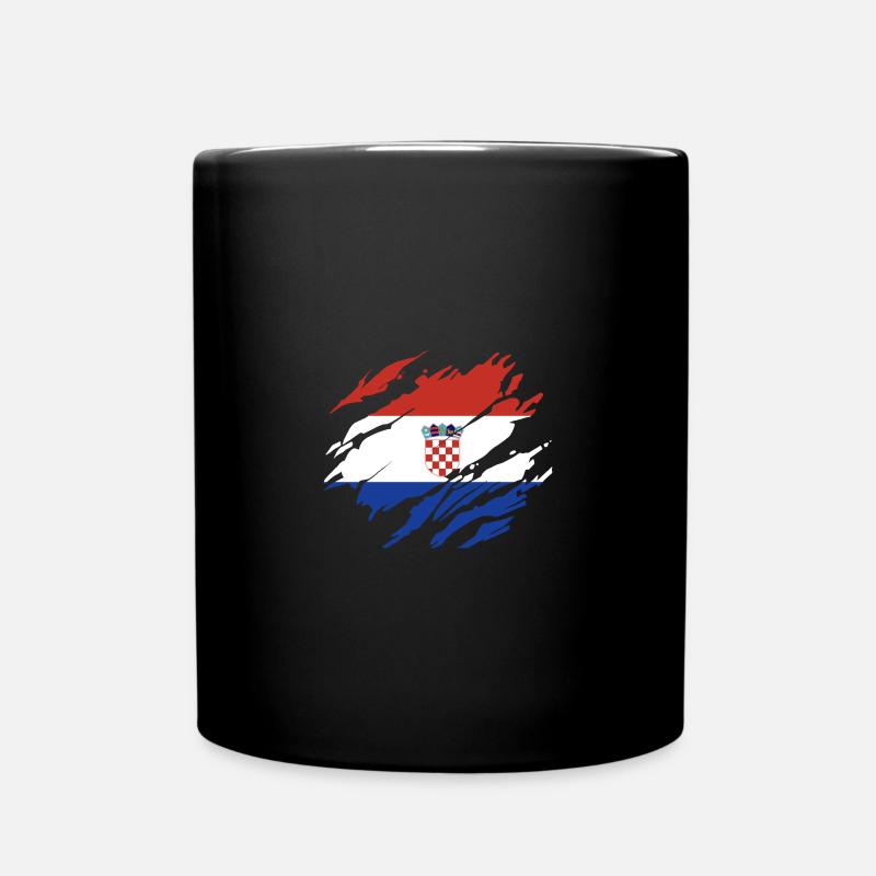 Kroatien Flagge - Tasse einfarbig - Schwarz