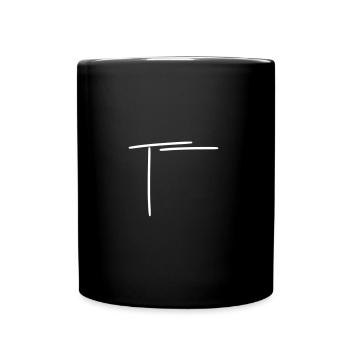 cadre carré arrondi vectoriel - Mug uni - noir - Devant