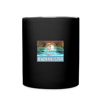 sommer bademeister - Tasse einfarbig - Schwarz - Vorne