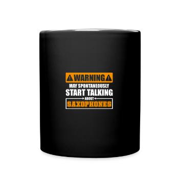 Saxophone accessories funny - Full Colour Mug - black - Front