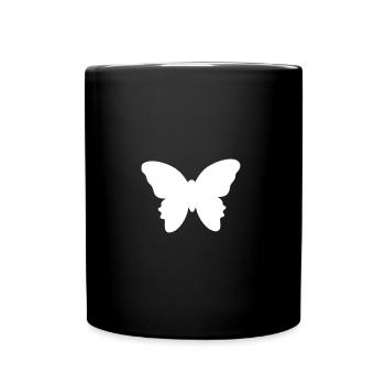Conception de vecteur silhouette papillon - Mug uni - noir - Devant