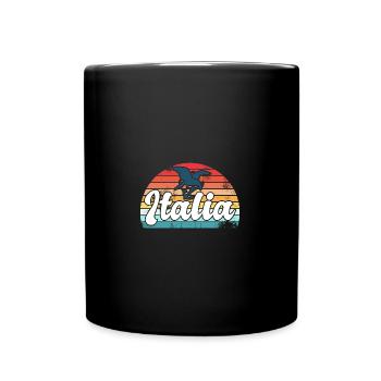 italia amusant - Mug uni - noir - Devant