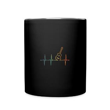 Guitar heartbeat - Full Colour Mug - black - Front