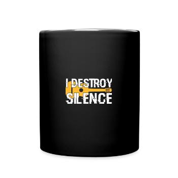 lustige Gitarre - Tasse einfarbig - Schwarz - Vorne