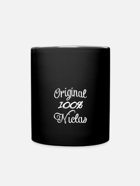 Original 100% Niclas - Tasse einfarbig - Schwarz