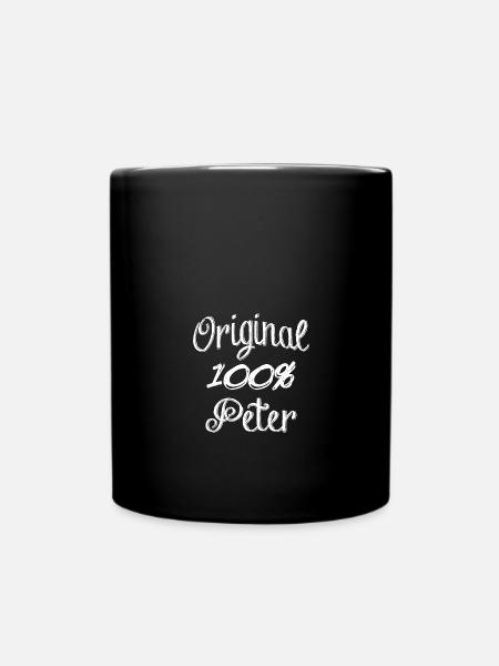 Original 100% Peter - Tasse einfarbig - Schwarz