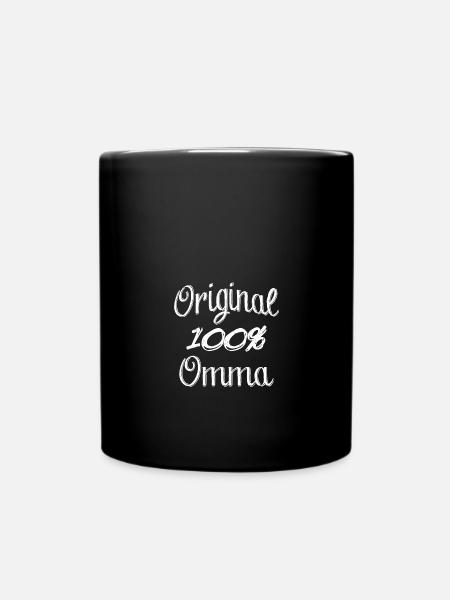 Original 100% Omma - Tasse einfarbig - Schwarz