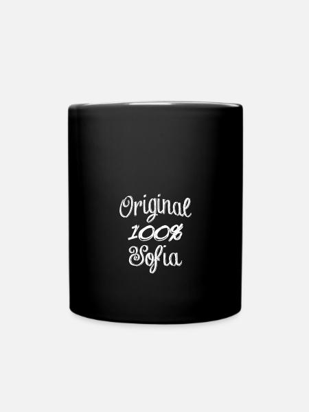 Original 100% Sofia - Tasse einfarbig - Schwarz