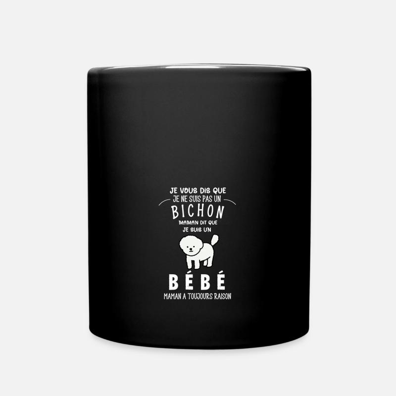 je ne suis pas un bichon - Mug uni - noir