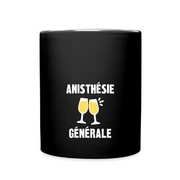 anisthésie générale - Mug uni - noir - Devant