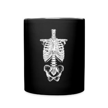 Anatomie osseuse de la cage thoracique - Mug uni - noir - Devant