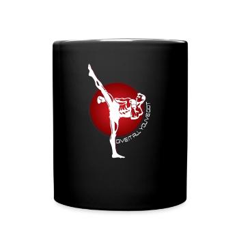 Kampfsport Kickboxen - Tasse einfarbig - Schwarz - Vorne