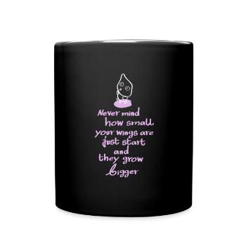 Gardez-le violet hibou - Mug uni - noir - Devant