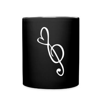 la musique dans ton coeur - Mug uni - noir - Devant