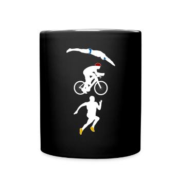 Triathlon - Tasse einfarbig - Schwarz - Vorne