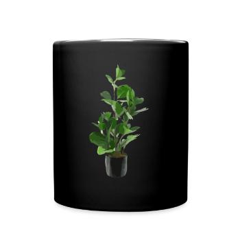 Zimmerpflanze - Tasse einfarbig - Schwarz - Vorne