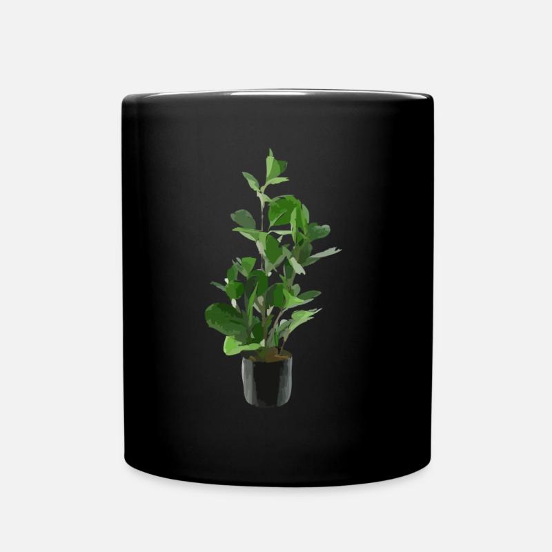 Zimmerpflanze - Tasse einfarbig - Schwarz