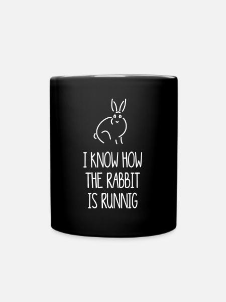 ich weiß wie der Hase läuft - denglish - Tasse einfarbig - Schwarz
