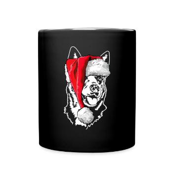 Père Noël Australian Cattle Dog Christmas Dogs - Mug uni - noir - Devant
