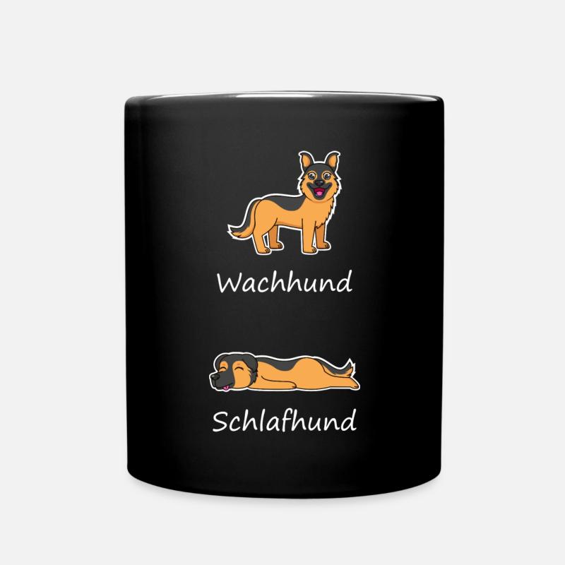 Schlafhund 2 - Tasse einfarbig - Schwarz