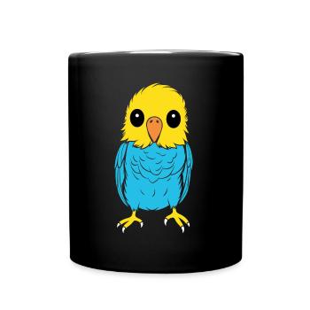 Niedlicher kleiner Wellensittich - Tasse einfarbig - Schwarz - Vorne