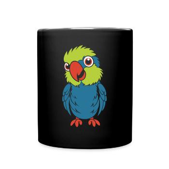 Humour petit perroquet - Mug uni - noir - Devant