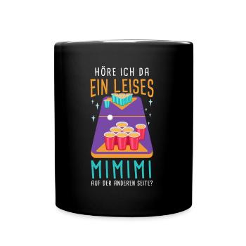 Bierpong Trinkspiel Alkohol Bier Studenten Party - Tasse einfarbig - Schwarz - Vorne