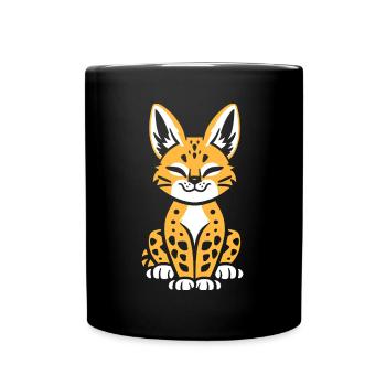 Serval - Tasse einfarbig - Schwarz - Vorne