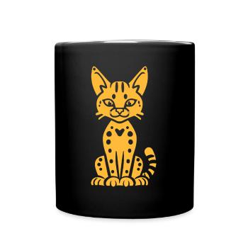 Serval - Tasse einfarbig - Schwarz - Vorne