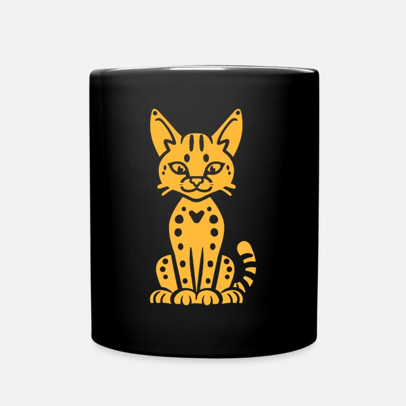 Serval - Tasse einfarbig - Schwarz