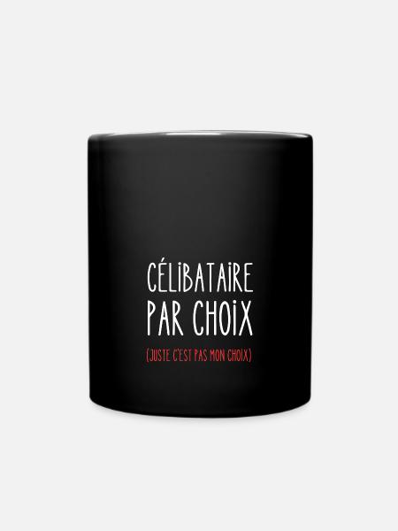 célibataire par choix - Mug uni - noir