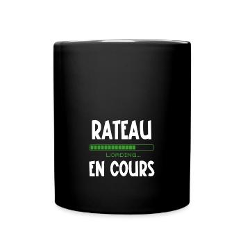 rateau en cours - Mug uni - noir - Devant