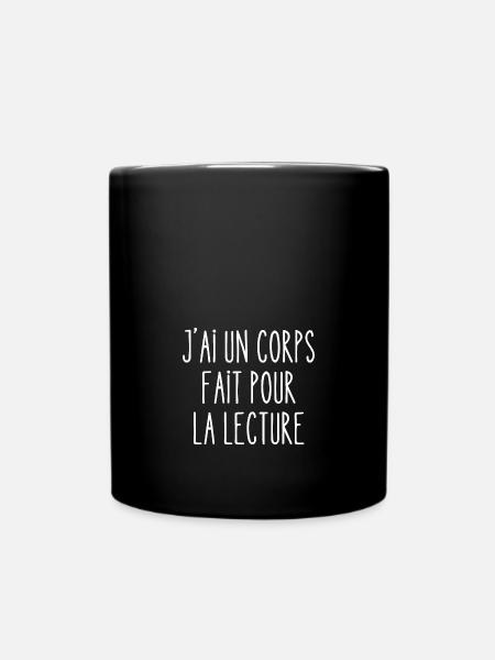 corps fait pour la lecture - Mug uni - noir