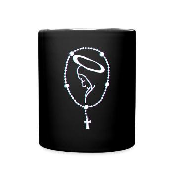 Foi Rosaire Chrétien Croyant Religieux - Mug uni - noir - Devant