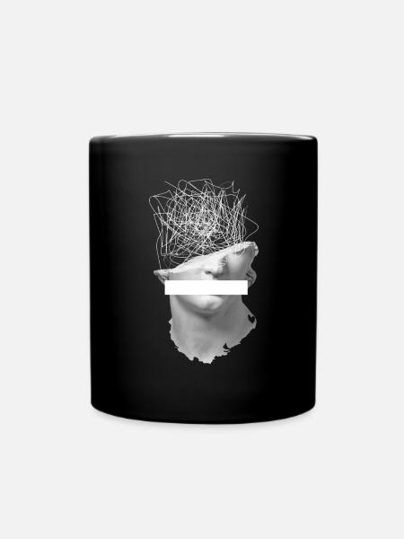 Statue Gesicht Nu Goth Soft Grunge Aesthetic Egirl - Tasse einfarbig - Schwarz