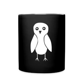 Owl Nature Wildlife Nature Animal Sketch - Full Colour Mug - black - Front